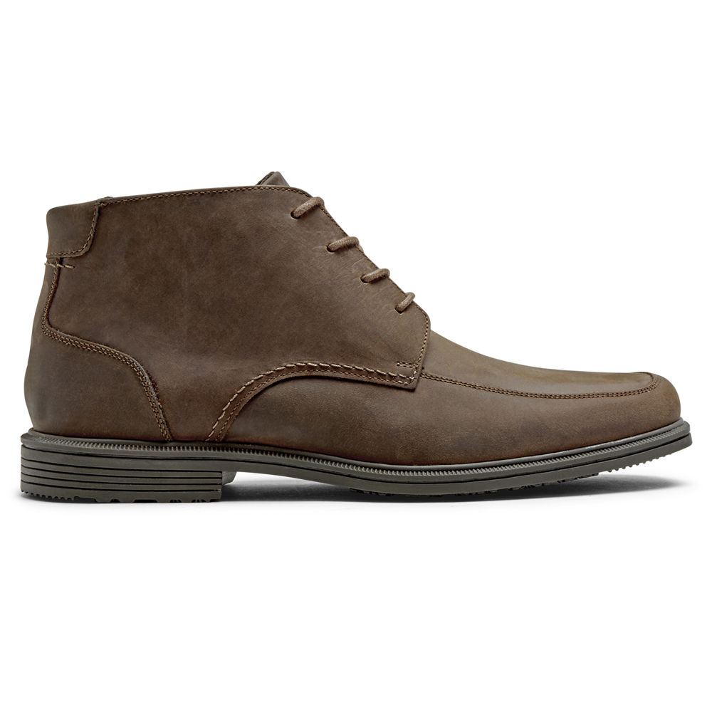 Botas Rockport Hombre Mexico - Taylor Waterproof Chukka Marrom - UMSQO6938